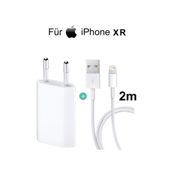 iPhone XR USB Ladegerät Netzteil 5W + Lightning Ladekabel 2m